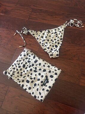 Triangl Tie-Side Bikini Bottom with Matching Bag